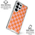 Orange Checkered Galaxy S25 Ultra Clear Case